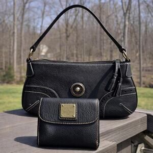 Dooney and burke black leather
